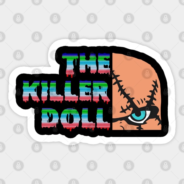 The Killer Doll - Chucky Face Sticker by LopGraphiX